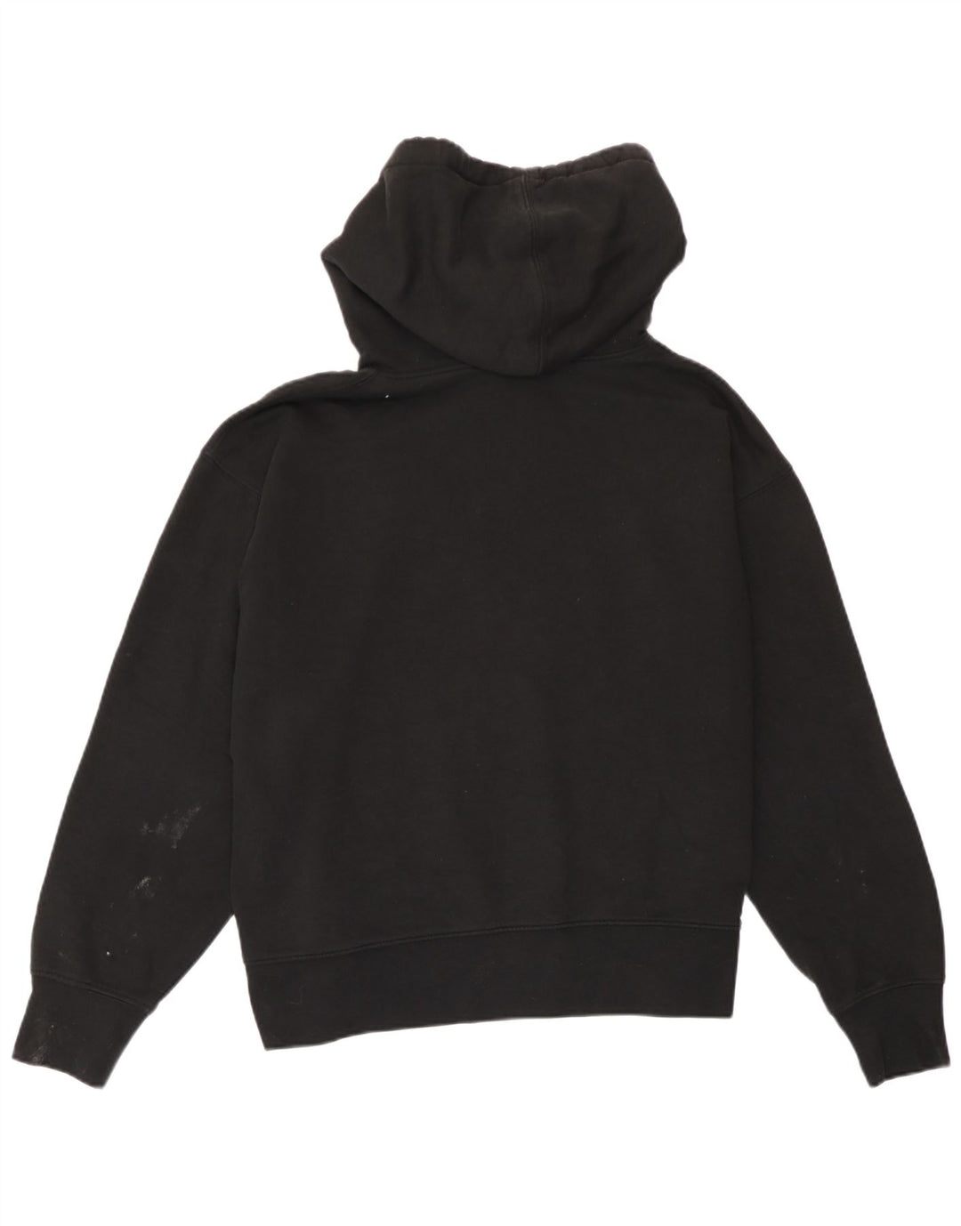 Zara Womens Oversized Hoodie Jumper Reino Unido 14 Médio Algodão Preto