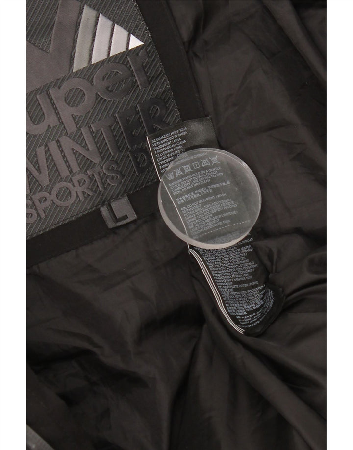 Jaqueta acolchoada com capuz masculina Superdry UK 40 grande poliéster preto