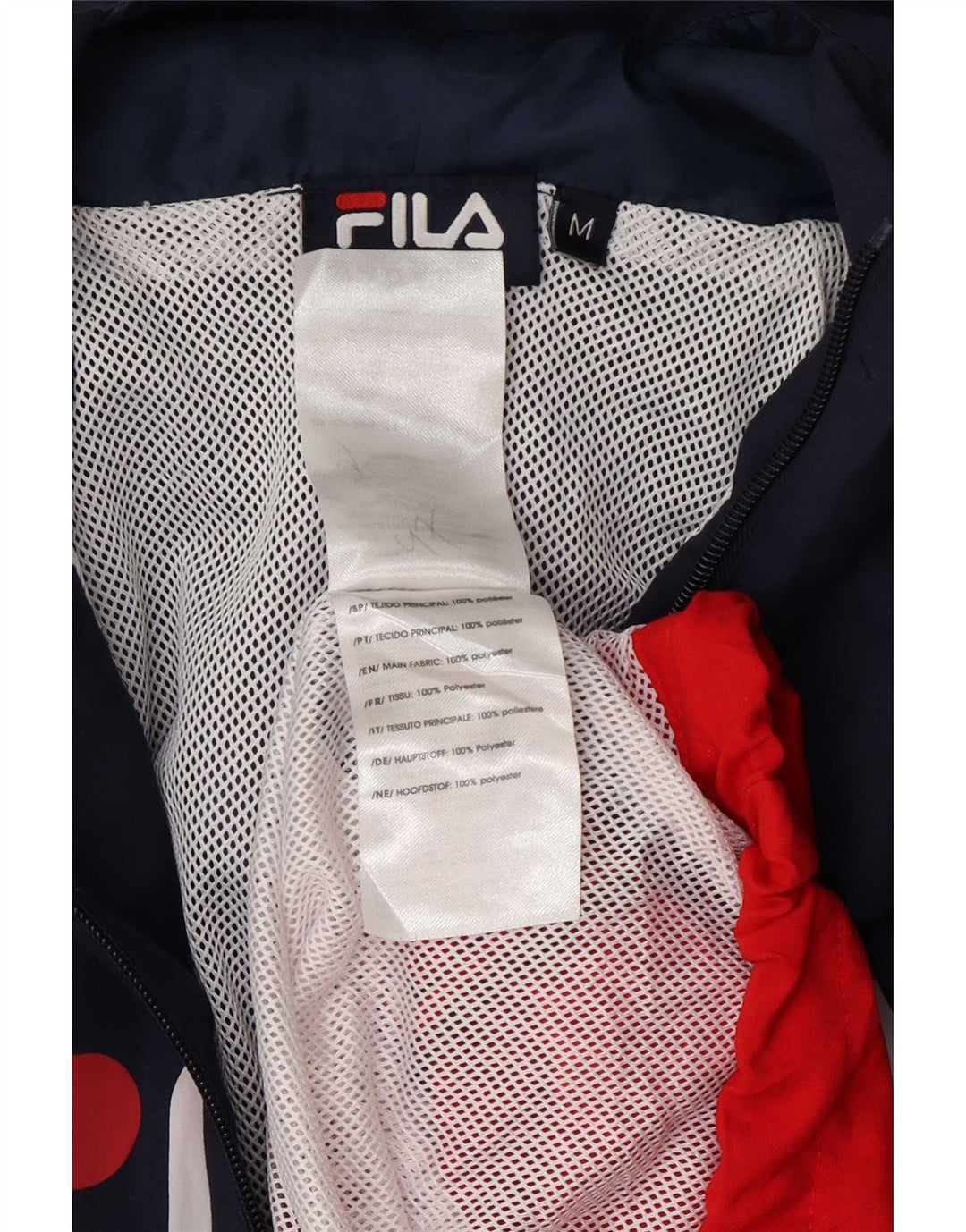 Fila Mens Graphic Hooded Tracksuit Top Jacket Médio Azul Marinho Colourblock