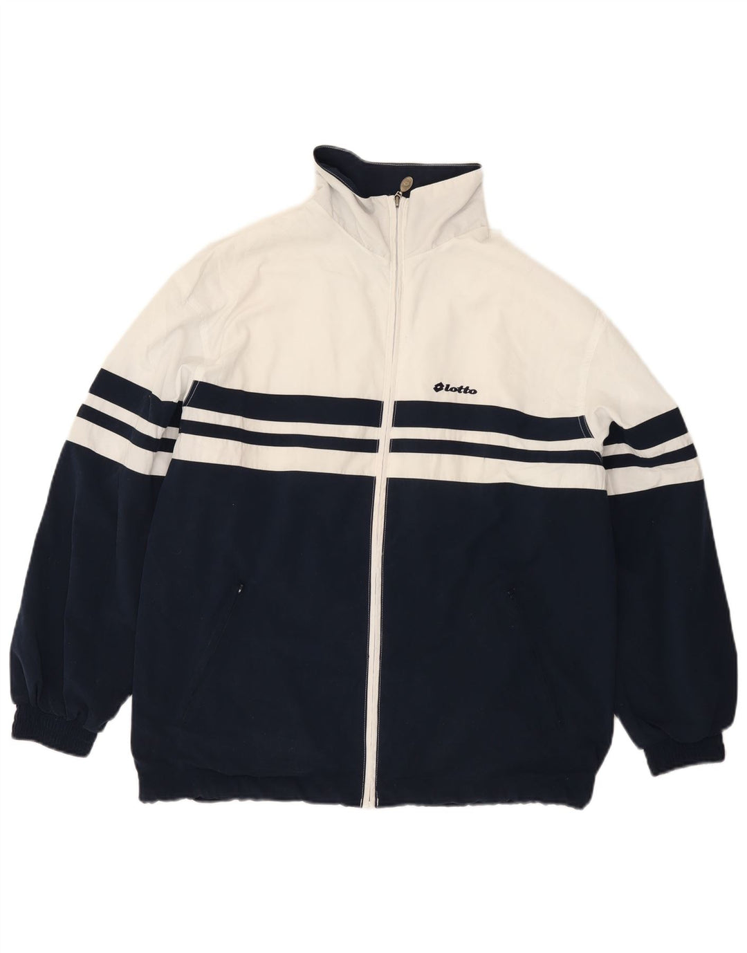 Lotto Mens Treino Top Jaqueta XL Azul Marinho Colourblock Poliéster