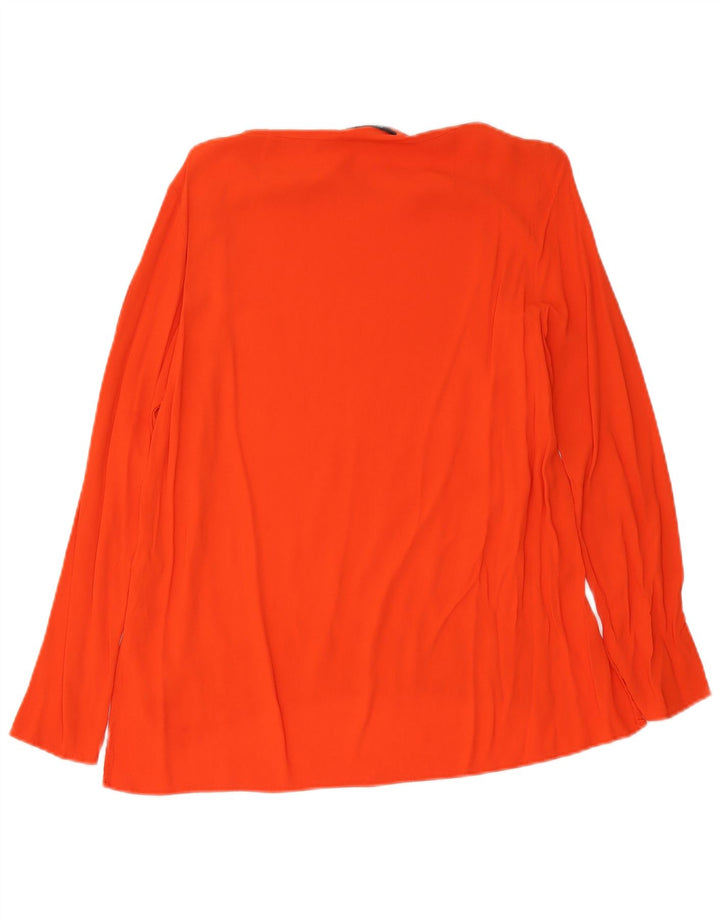 Blusa feminina Zara Top UK 14 grande viscose vermelha