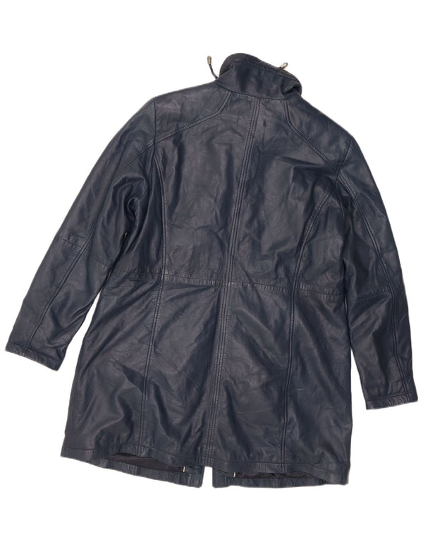 Jilani Casaco masculino de couro solto EU 44 XS azul marinho
