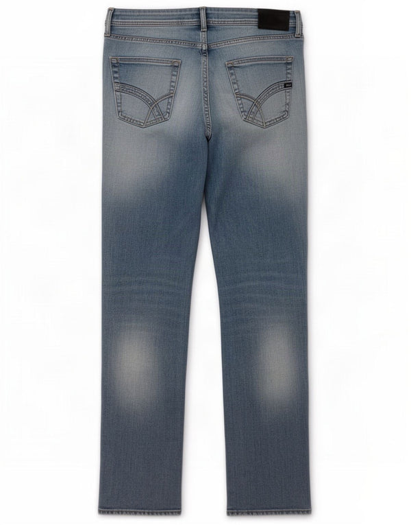 Gas Mens Slim Jeans W34 L34 Azul Algodão