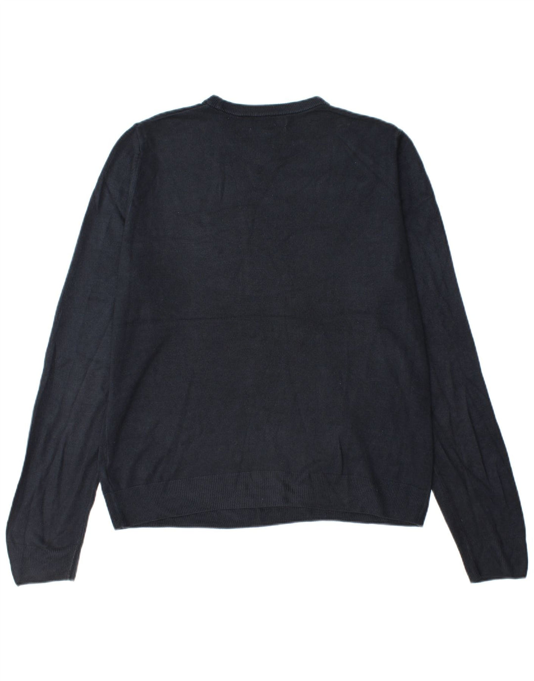 Suéter masculino Marks & Spencer com gola redonda grande acrílico azul marinho