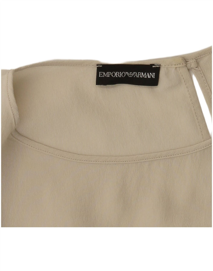 Blusa feminina Emporio Armani UK 14 médio bege