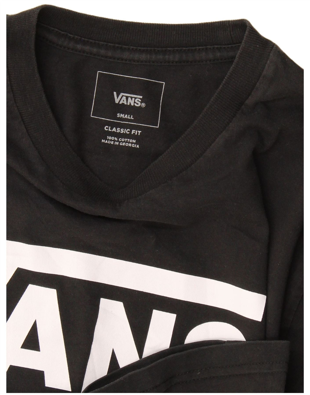Camiseta masculina Vans Classic Fit Graphic pequena preta