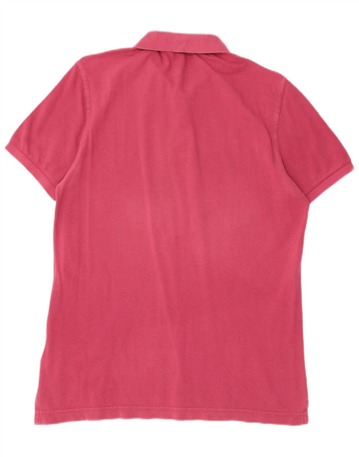 Camisa polo masculina Benetton grande algodão rosa