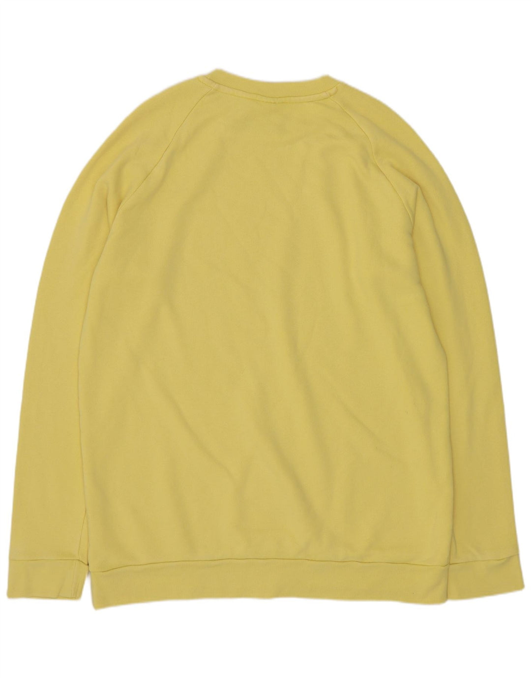 Adidas Mens Graphic Moletom Jumper Grande Algodão Amarelo