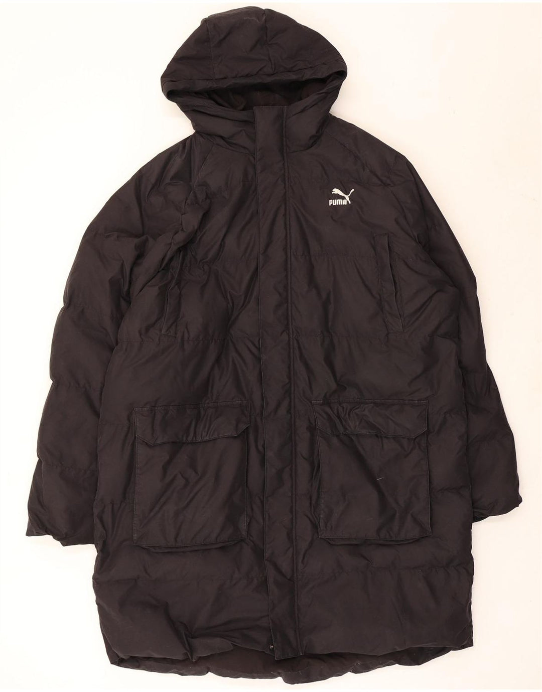 Casaco acolchoado com capuz masculino Puma UK 40 grande poliéster preto
