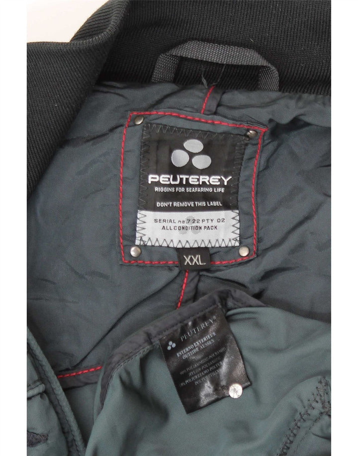 Jaqueta bomber masculina PEUTEREY UK 44 2XL azul colorblock poliamida