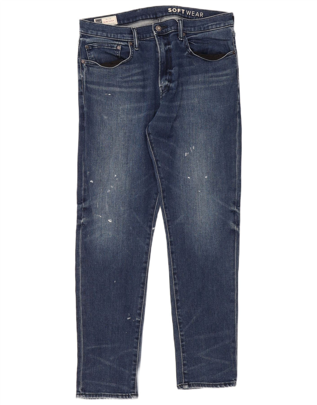 Gap Mens Slim Tapered Jeans W36 L32 Azul Algodão