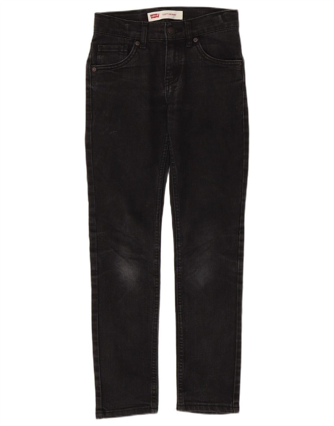 LEVI'S Boys 510 Skinny Jeans 9-10 Anos W26 L27 Algodão Preto