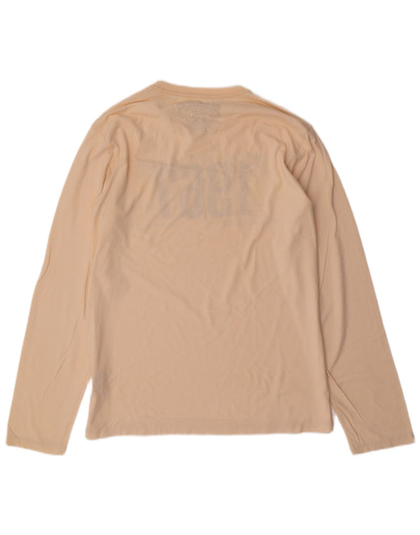 Ralph Lauren Top gráfico masculino manga comprida grande algodão bege