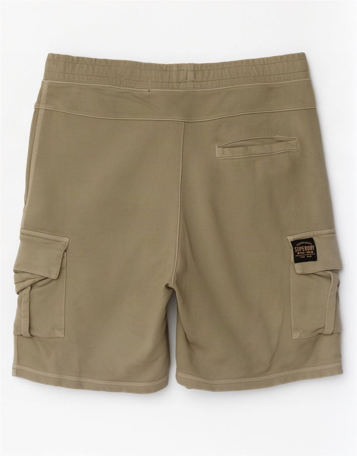 Superdry Mens Cargo Sport Shorts Médio Algodão Cáqui
