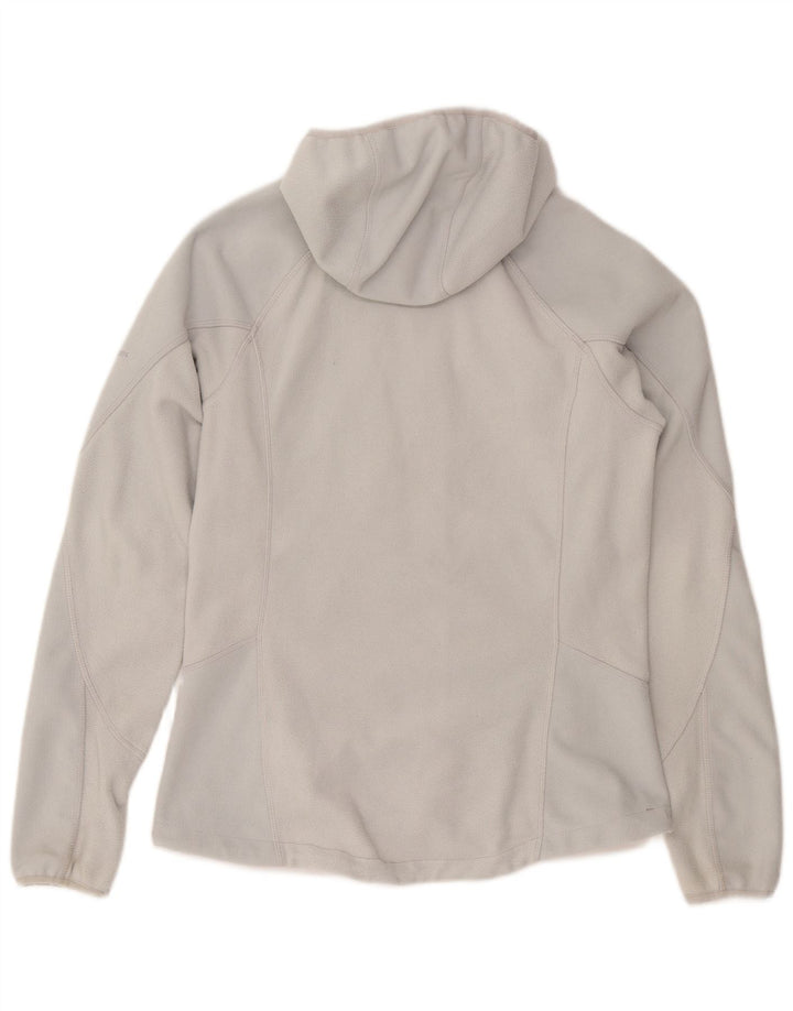 Jaqueta de lã com capuz feminina Berghaus UK 14 grande poliéster branco