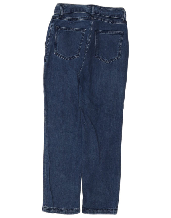 Calça jeans feminina de cintura alta Boden Reino Unido 6 XS W26 L24 algodão azul