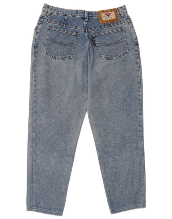 Blumarine Calça Jeans Feminina Crop Tapered EU 42 Grande W30 L25 Azul Algodão