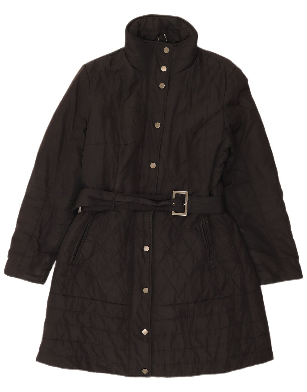 Sobretudo acolchoado feminino M&Co UK 14 grande preto