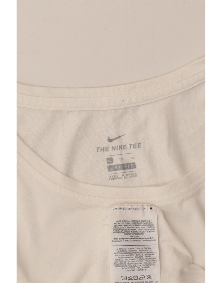 Nike Mens Dri Fit Graphic Vest Top Médio Algodão Branco