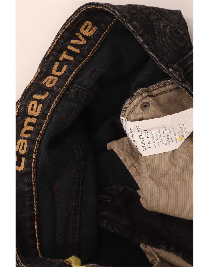 Calça jeans reta masculina Camel Active W36 L34 algodão preto
