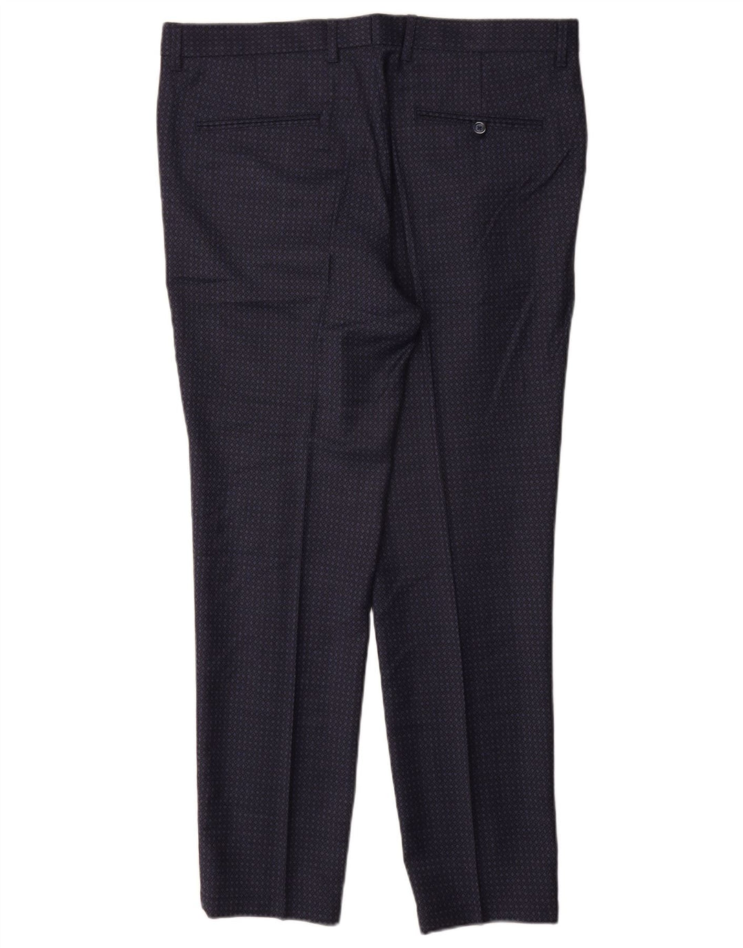 John Barritt terno masculino de 2 peças IT 52/54 XL W36 L31 azul marinho geométrico