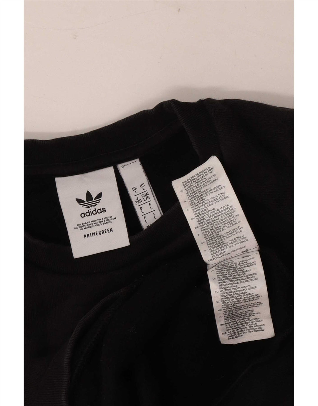Adidas Mens Moletom Jumper Grande Algodão Preto