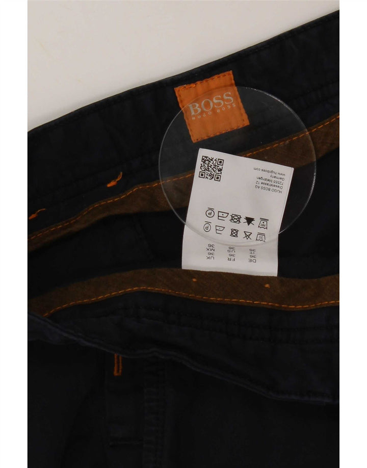 Hugo Boss Mens Chino Shorts W36 Grande Algodão Azul Marinho
