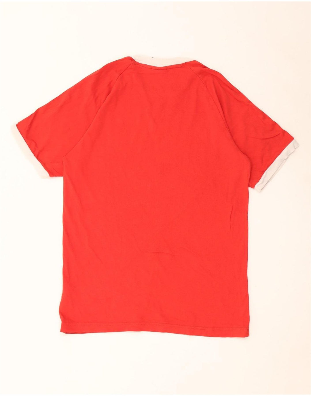 Adidas Mens Camiseta Top Médio Algodão Vermelho