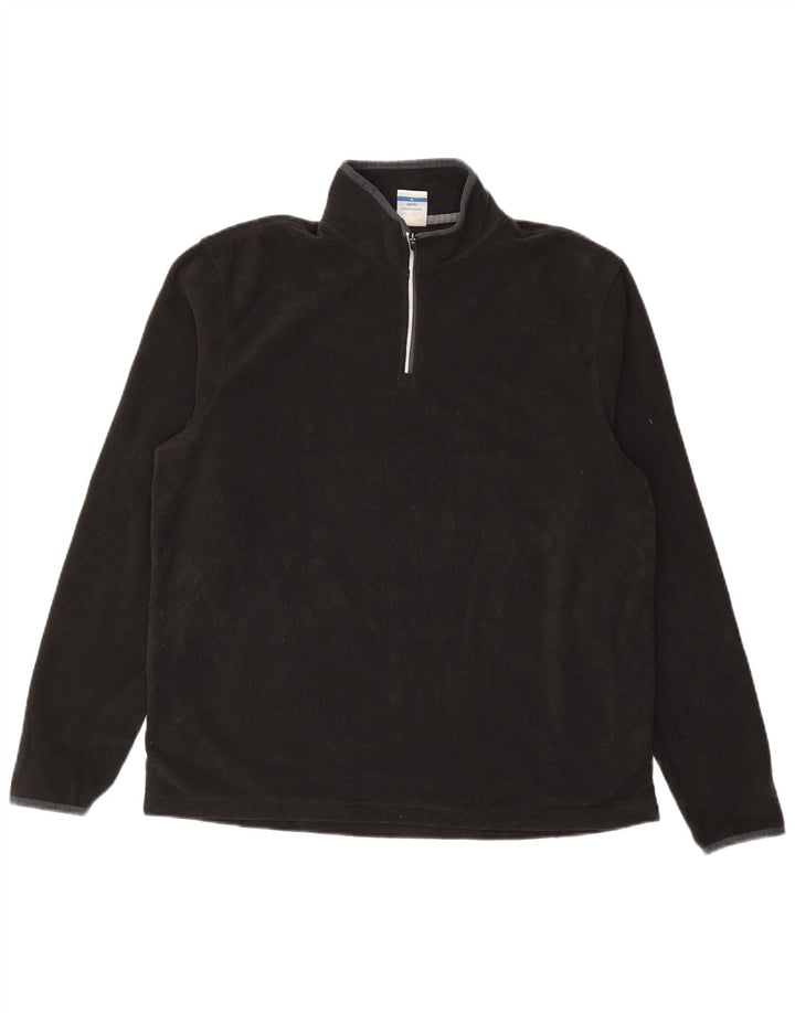 Jumper de lã masculino com zíper e gola STARTER Reino Unido 38/40 poliéster preto médio