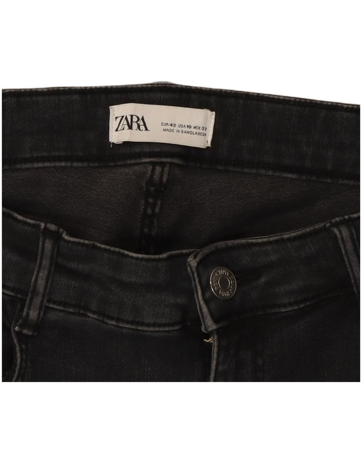 Zara Jeans Slim Feminino EU 42 Grande W32 L26 Preto