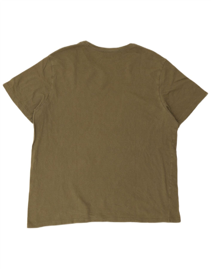 Camiseta masculina padrão Levi's Top XL algodão cáqui