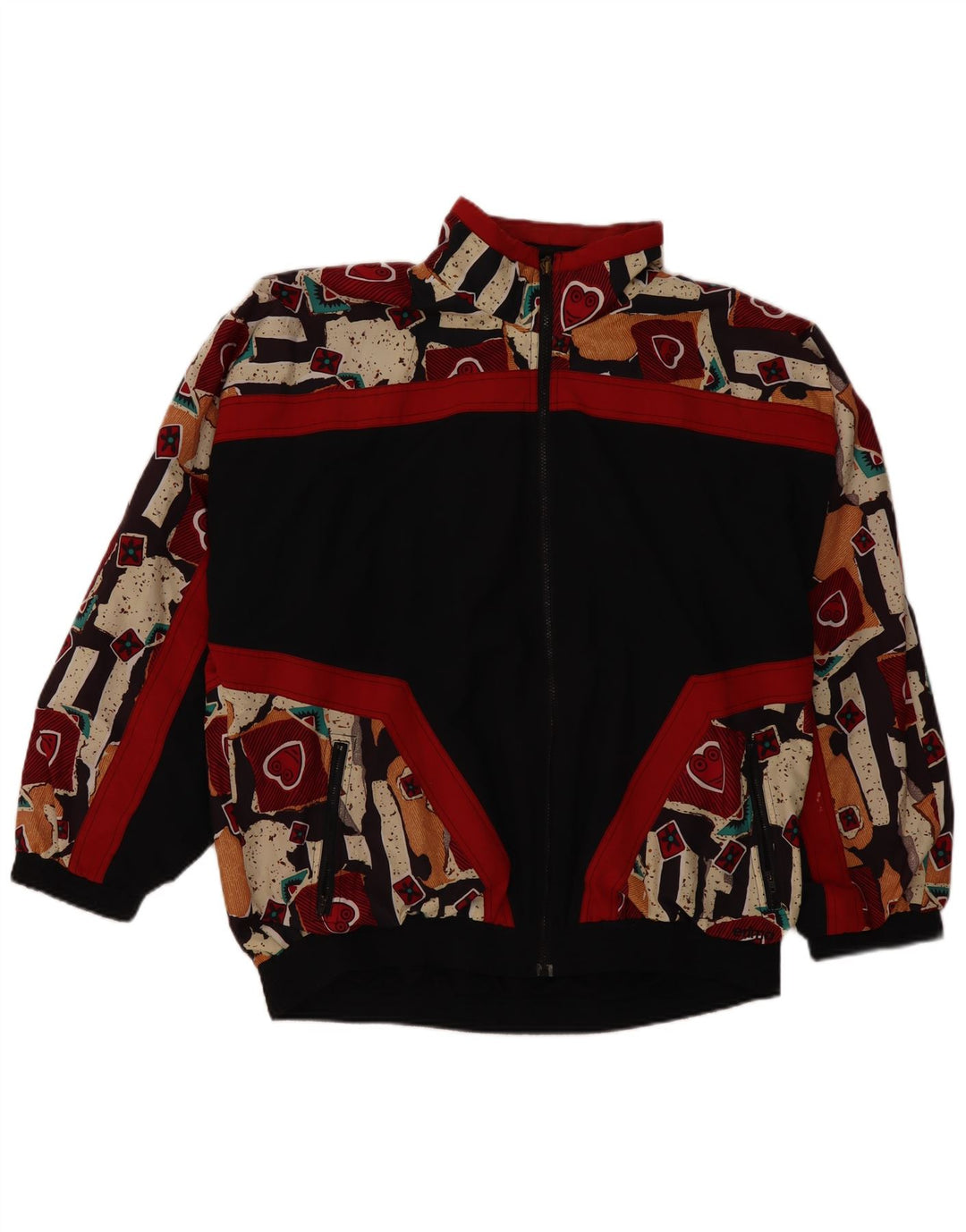 Erima Mens Treino Top Jacket 2XL Poliéster Geométrico Preto