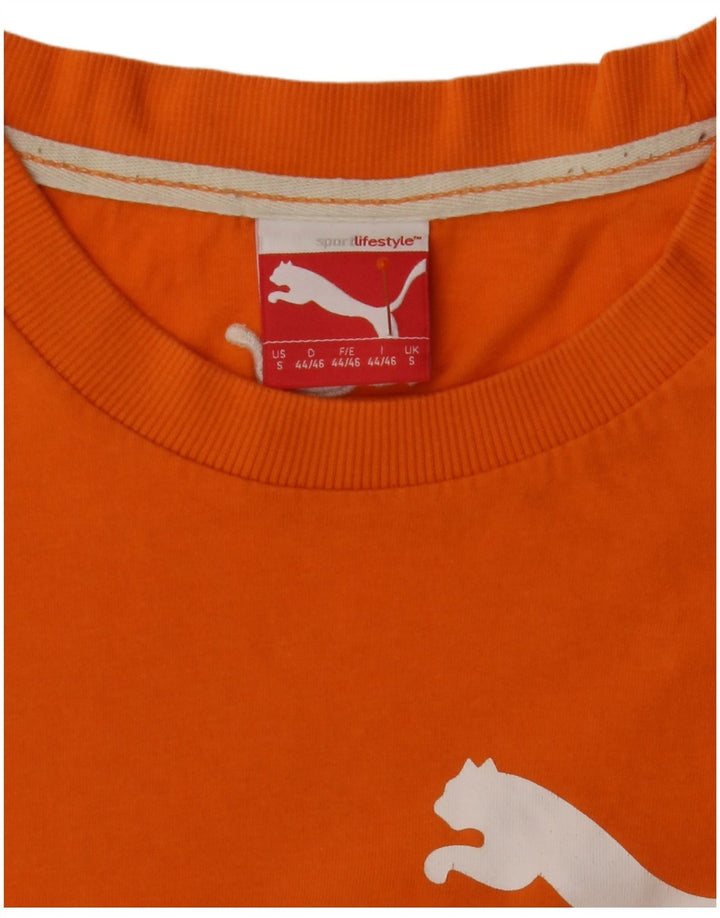 Camiseta masculina PUMA Graphic pequena laranja