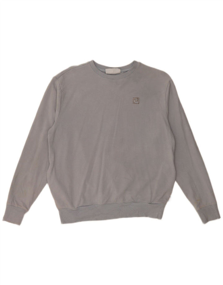 FILA moletom feminino jumper UK 14 algodão azul médio