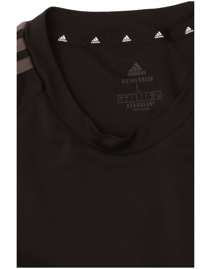 Adidas Mens Aeroready Camiseta Top Grande Poliéster Preto