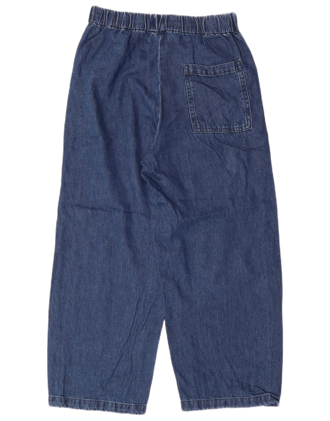 Zara Jeans feminino de perna larga XS W24 L25 algodão azul