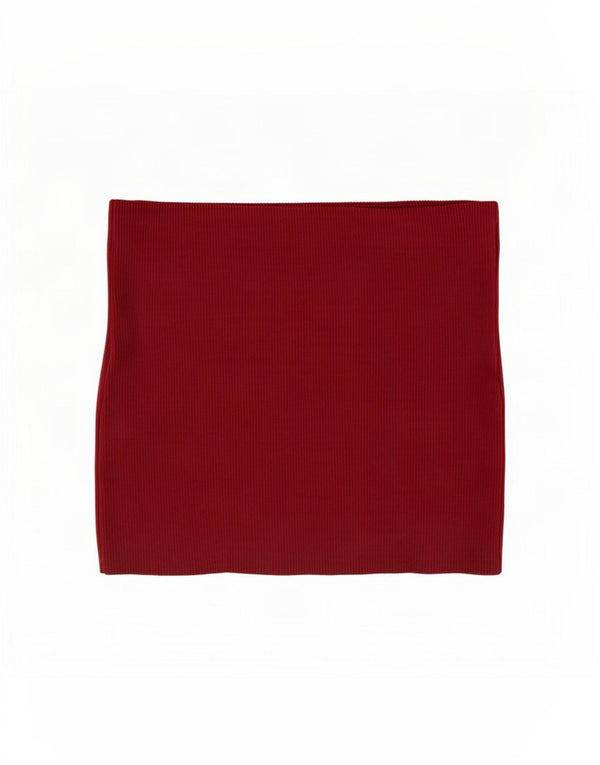 Zara Mini saia feminina pequena W26 Borgonha Nylon