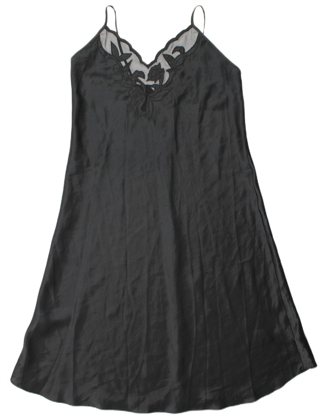 ST. Vestido slip feminino BERNARD UK 16 grande poliéster preto