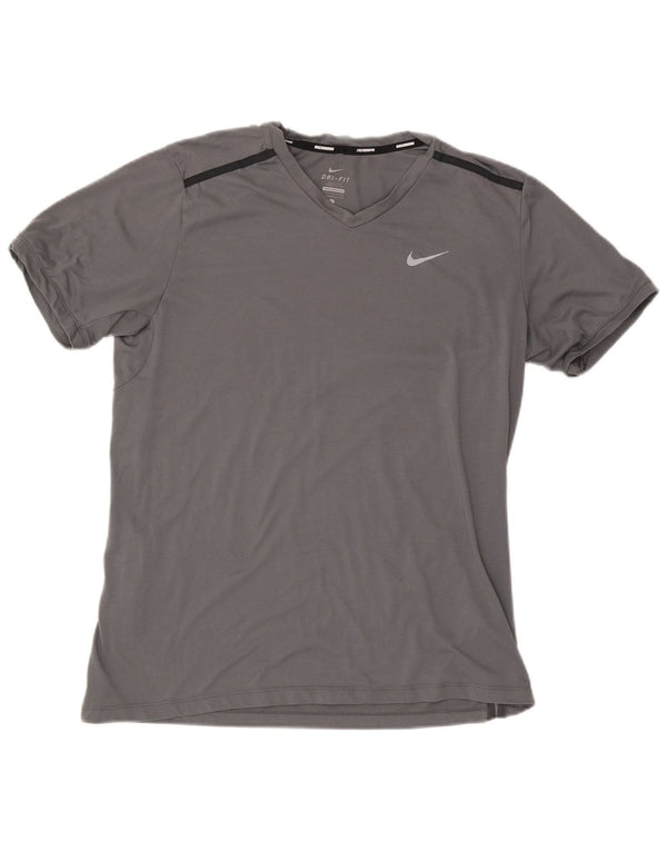 Camiseta masculina Nike grande poliéster cinza