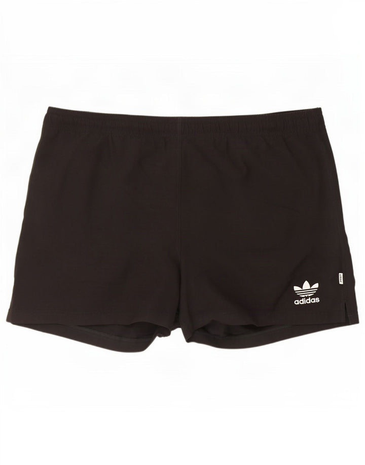 Shorts esportivos masculinos Adidas grande poliéster preto