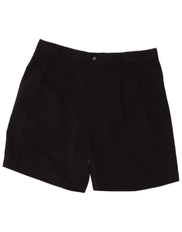 IZOD Mens Pegged Chino Shorts W38 XL Poliéster Preto