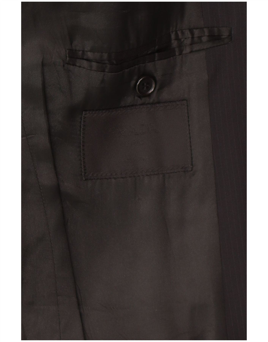 PRADA Masculino 3 botões 2 peças terno IT 52 XL W34 L30 preto clássico