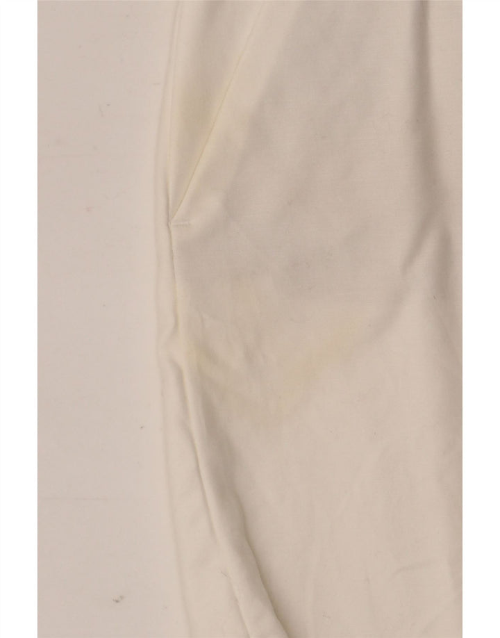 Zara Shorts Chino feminino de cintura alta médio W28 branco