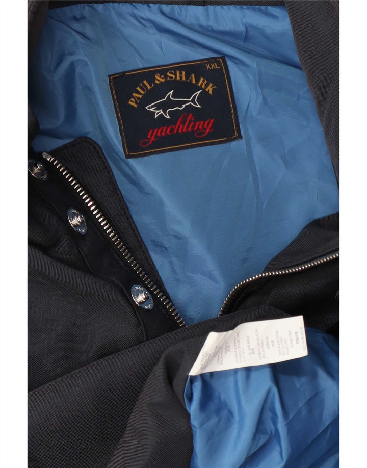Jaqueta utilitária masculina Paul & Shark UK 44 2XL poliéster azul marinho