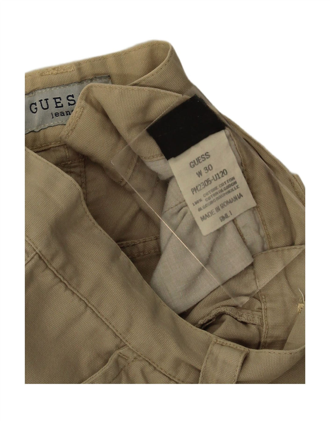 Shorts Chino Masculino GUESS W30 Algodão Bege Médio