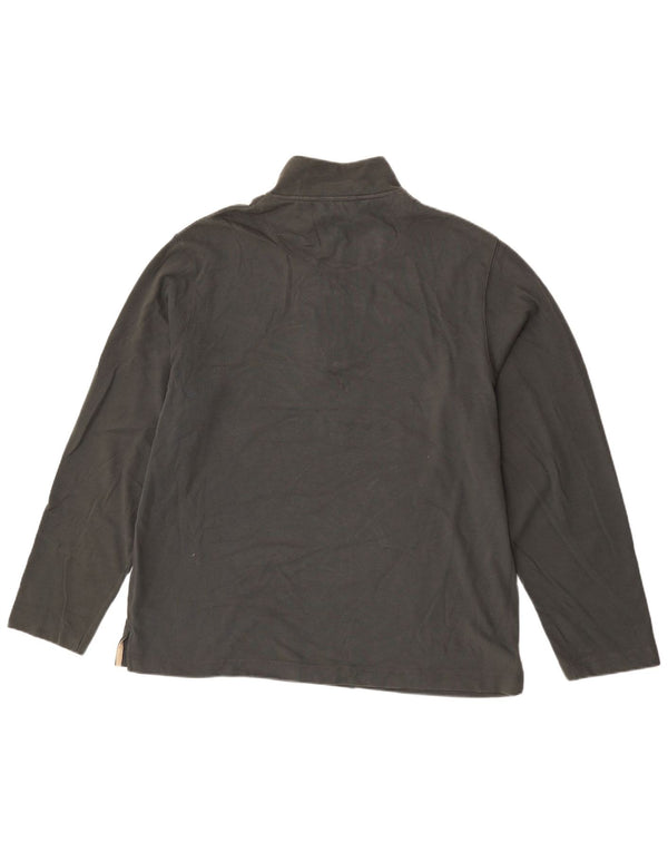 Marks & Spencer Mens Blue Harbor Zip Top Manga Comprida Grande Verde