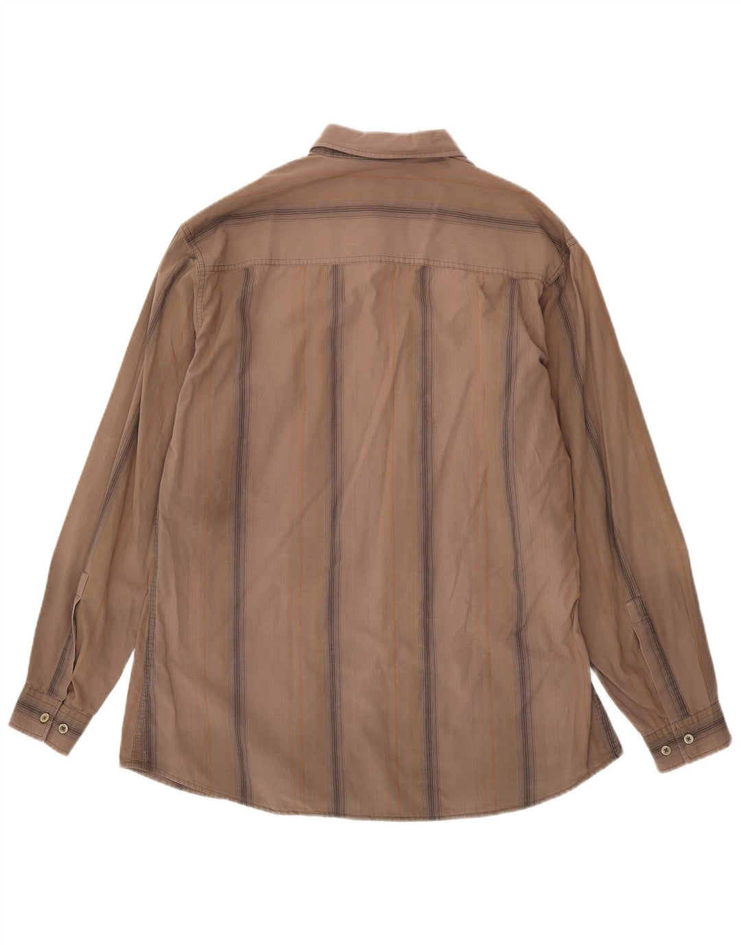 Camisa masculina Marlboro Classics 2XL algodão listrado marrom