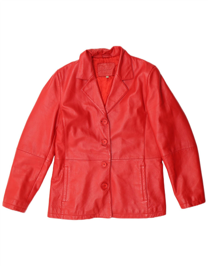 Jaqueta de couro feminina IN EXTENSO IT 44 couro vermelho médio