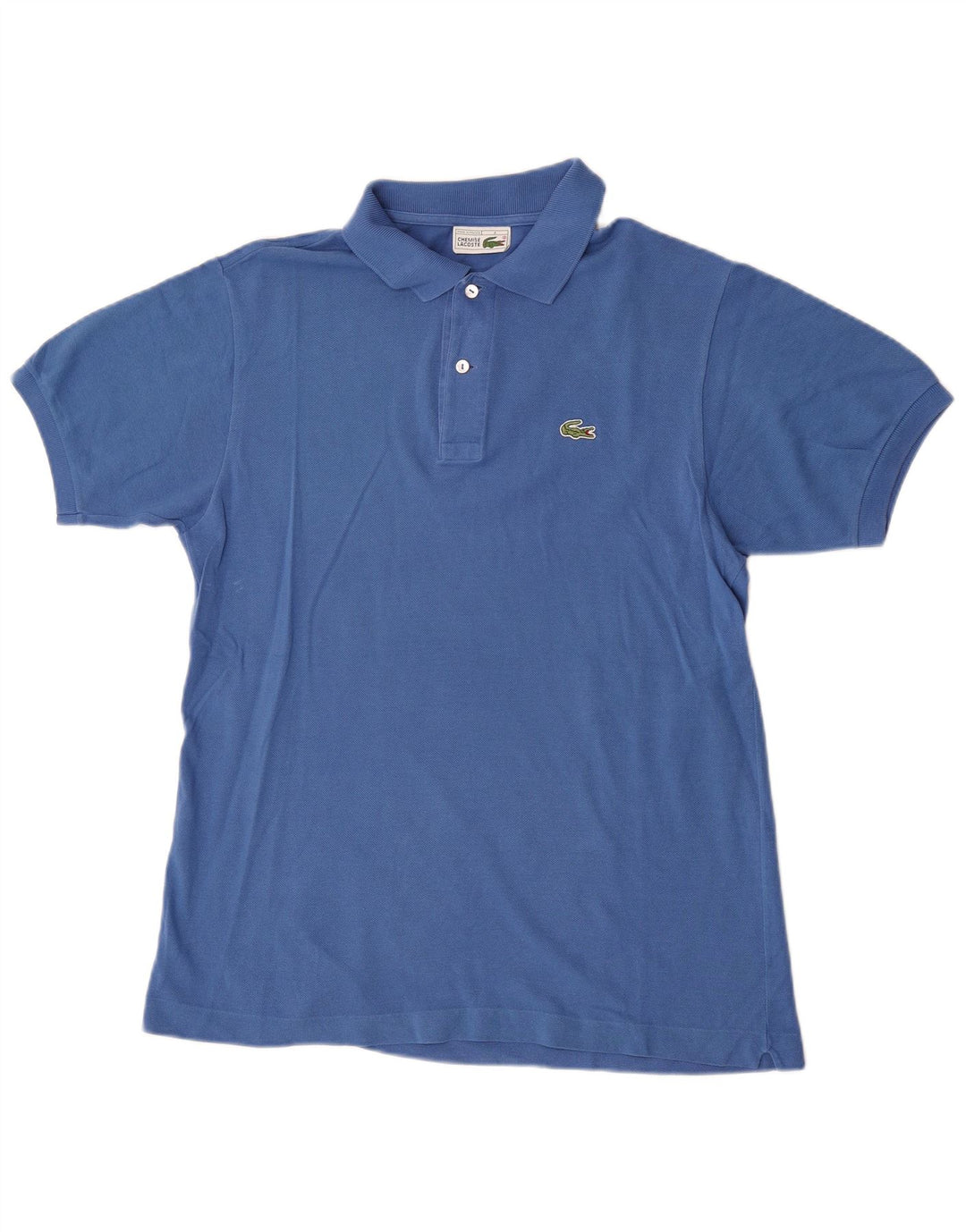 Camisa polo masculina Lacoste tamanho 4 algodão azul médio