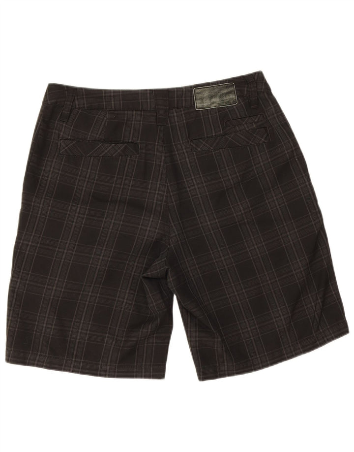 Quiksilver Mens Chino Shorts W32 Médio Xadrez Preto